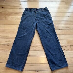 Killer Jeans Company Jeans Pants Men's 34 Black Relaxed Wide Leg Denim Dark Wash